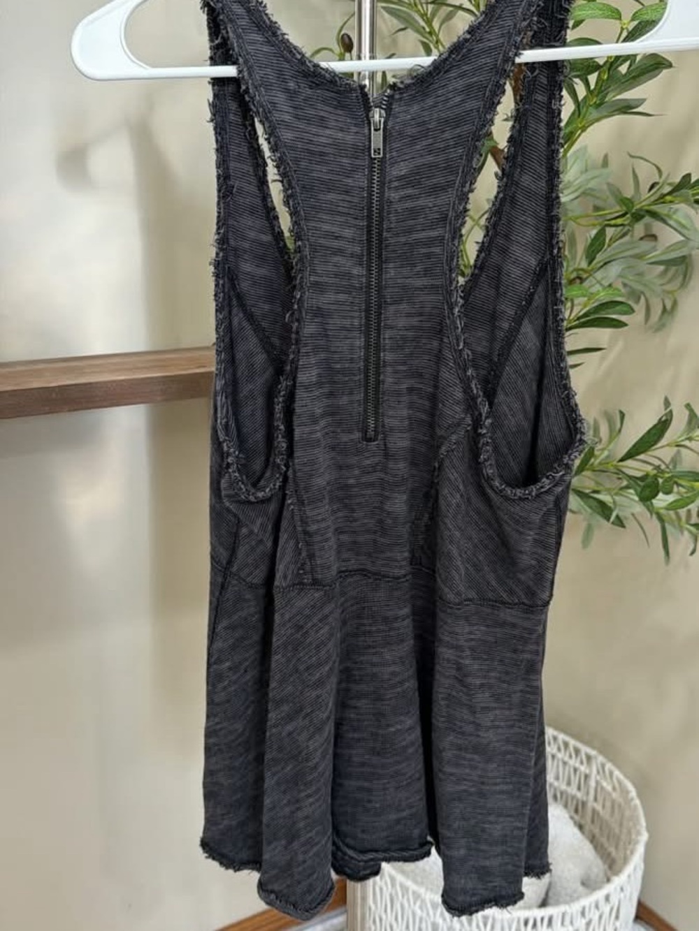 Free People Black Washed Racerback Tank - Picture 3 of 3